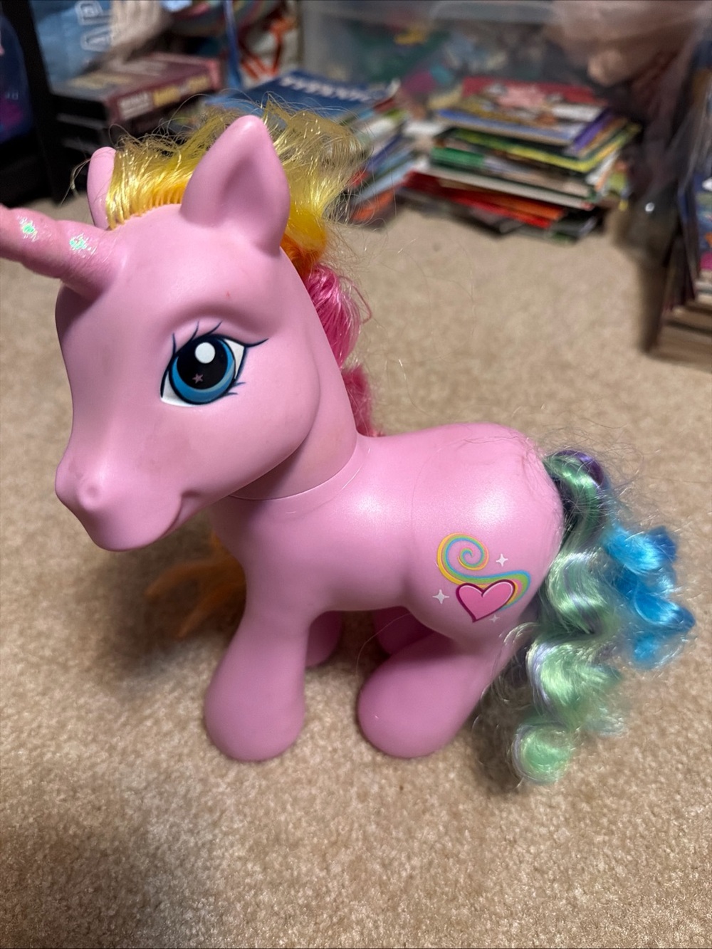 Big vintage My Little Pony G3 Rarity the Unicorn toy figure